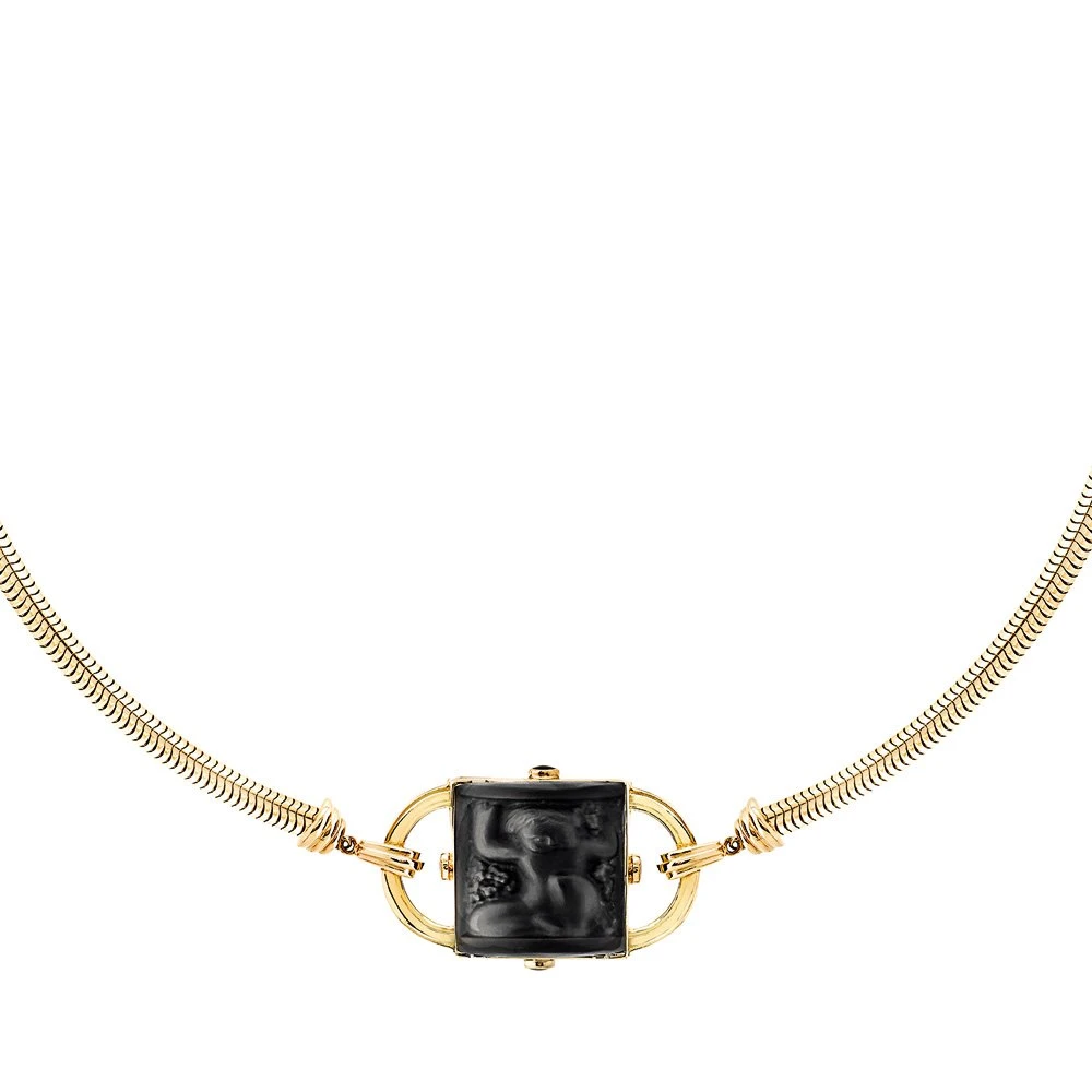 Collier Nysa Cristal Noir Lalique 3 Collier Nysa Cristal Noir Lalique