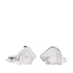 Boutons Manchettes Cheval Lalique -Magasin De Verrerie À Domicile 912
