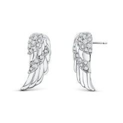 Boucles Oreilles Ailes Cristaux Swarovski®