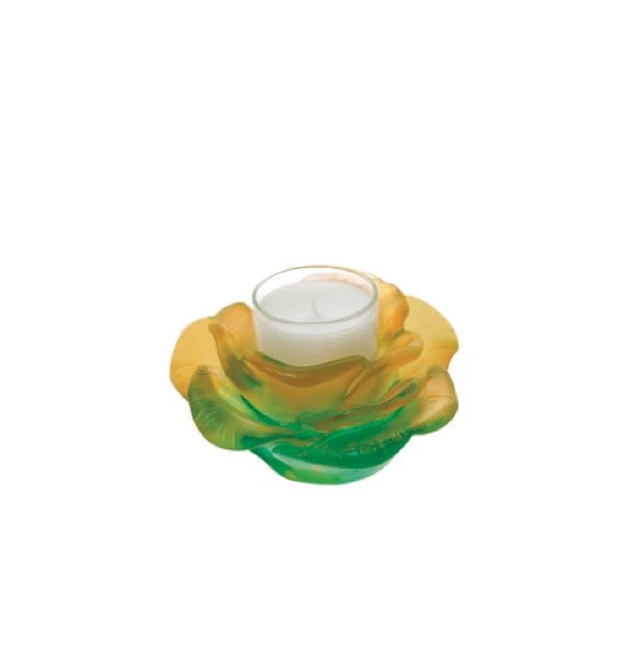 Bougeoir Rose Passion Vert Orange Daum 3 Bougeoir Rose Passion Vert Orange Daum