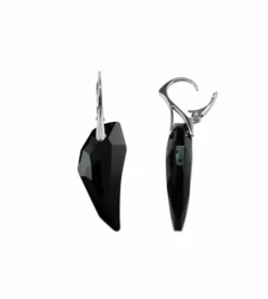 Boucles Goutte Cristal Noir