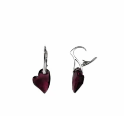 Boucles Goutte Cristal Violet