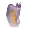 Chat Perché Violet Daum -Magasin De Verrerie À Domicile Chat perche violet daum
