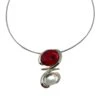 Collier Rond Belissima -Magasin De Verrerie À Domicile Collier cristal clair rouge