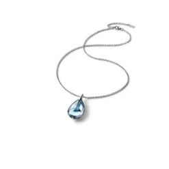 Fleurs De Psydélic Collier Baccarat -Magasin De Verrerie À Domicile Collier fleur de psydelic aqua miroir Baccarat