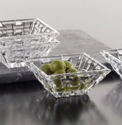 Set 4 Coupelles Carrées Cristal Bossa Nova