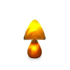 Lampe Champignon Pâte De Verre Orange