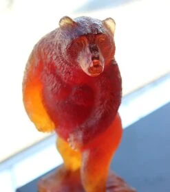 Grizzli Ours Ambre Daum -Magasin De Verrerie À Domicile Ours grizzli Daum