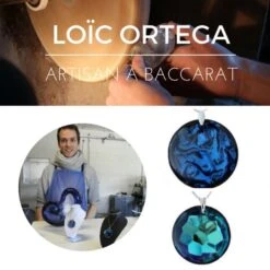Pendentif Cristal éclipse Gm – Loïc Ortega -Magasin De Verrerie À Domicile Pendentif pate de cristal ortega 1