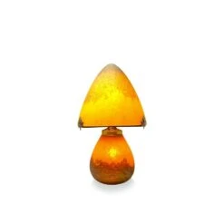 Lampe Champignon Pâte De Verre Retro