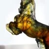 Balthazar Ambre Gris Cheval Daum -Magasin De Verrerie À Domicile Sculpture cheval cristal daum balthazar