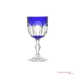 Verre Vin Cristal Bleu Nicole