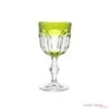 Verre Vin Cristal Vert Nicole -Magasin De Verrerie À Domicile Verre vin cristal vert Nicole