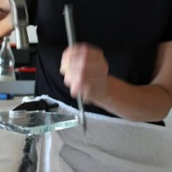 Coupe En Verre Par Aline Thibault (vert D’eau) -Magasin De Verrerie À Domicile aline thibault fabrication