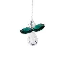Ornement Ange Cristaux Swarovski -Magasin De Verrerie À Domicile ange cristal vert emeraude