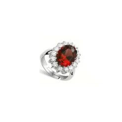 Bague Réglable Médaillon Royal Rouge Rubis