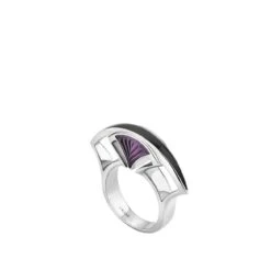 Bague Larcade Cristal Lalique -Magasin De Verrerie À Domicile bague violet larcade lalique