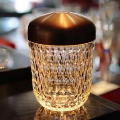 Mini Baladeuse Folia Cuivré Saint-louis -Magasin De Verrerie À Domicile bladeuse folia saint louis saintlouis