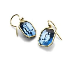 Boucles D’oreilles Harcourt Cristal Baccarat -Magasin De Verrerie À Domicile boucles oreilles bleu harcourt baccarat