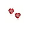 Boucles D’oreilles Coeur Cristal Argent 925 -Magasin De Verrerie À Domicile boucles oreilles coeur cristal rouge argent
