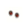 Boucles D’oreilles Médaillon Royal Cristal Rouge Rubis -Magasin De Verrerie À Domicile boucles oreilles medaillon royale rouge