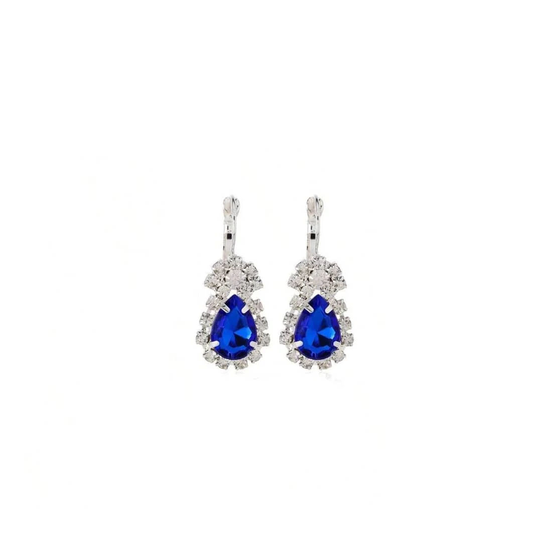 Boucles D’oreilles Cristal Bleu Renaissance 3 Boucles D’oreilles Cristal Bleu Renaissance