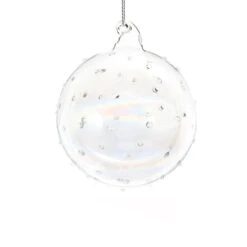 Boule De Noël Verre Irisé à Points N°4