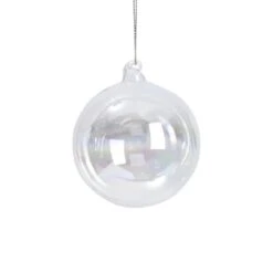 Boule De Noël Bulle Ronde Irisée