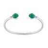 Bracelet Fexible Cabochon Vert Lalique