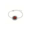 Bracelet Médaillon Cristal Rouge Rubis -Magasin De Verrerie À Domicile bracelet medaillon cristal rouge 1