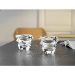 Photophore Cristal Clair Slice -Magasin De Verrerie À Domicile clear nachtmann candle holders slice