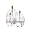 Set 3 Lampes à Huile élégance Ovale -Magasin De Verrerie À Domicile coffret lampe huile elegance ovale