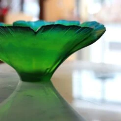 Coupe Vert Ginkgo Daum -Magasin De Verrerie À Domicile coupe ginkgo vert daum 2