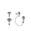 Boucles Créoles Larcade Lalique -Magasin De Verrerie À Domicile creoles cristal violet larcade lalique