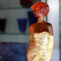 Galatéa Ambre Et Or Daum Jean-Philippe Richard -Magasin De Verrerie À Domicile galatea daum france