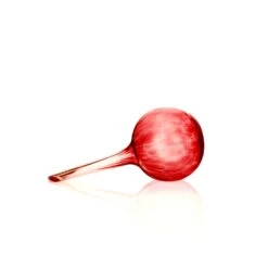 Mini Globe D’arrosage Rouge En Cristal De Lorraine -Magasin De Verrerie À Domicile globe plante cristal rouge dabo 1