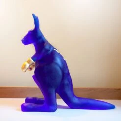 Kangourou Wally De Yves Henry Daum -Magasin De Verrerie À Domicile kangourou bleu daum 2