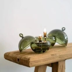 Lampe Huile Cloche De Noël Vert 8 Lampe Huile Cloche De Noël Vert -Magasin De Verrerie À Domicile lampe huile cloche vert