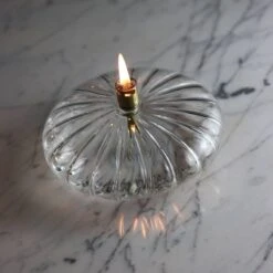 Lampe Huile élégance Galet Verre