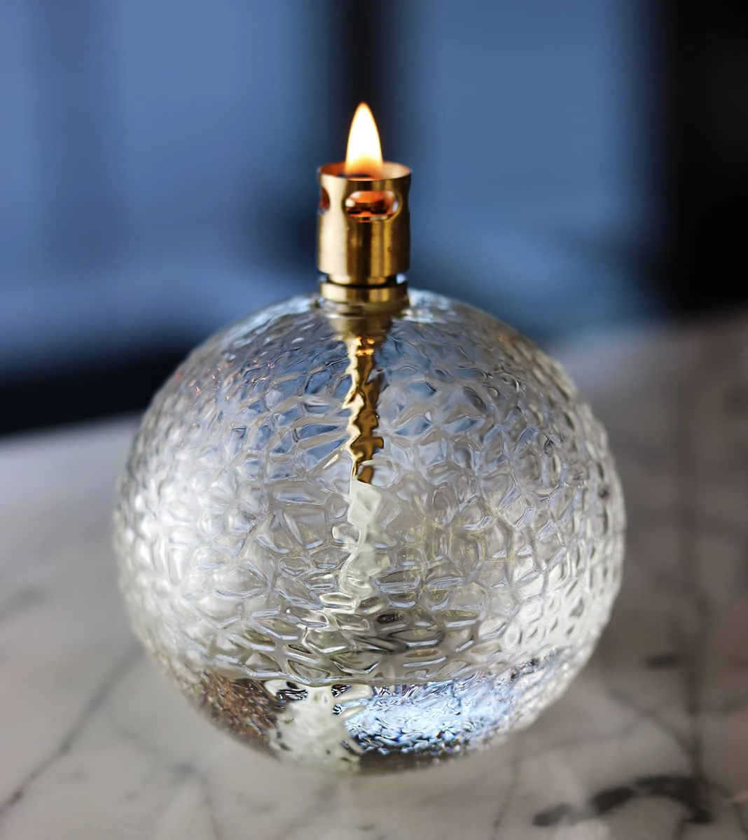 Lampe Huile Sphère Martelé 3 Lampe Huile Sphère Martelé