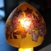 Lampe Pâte De Verre Art Nouveau N°7 Tip Gallé -Magasin De Verrerie À Domicile lampe pate de verre 7