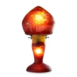 Lampe Pâte De Verre Art Nouveau N°6 Tip Gallé