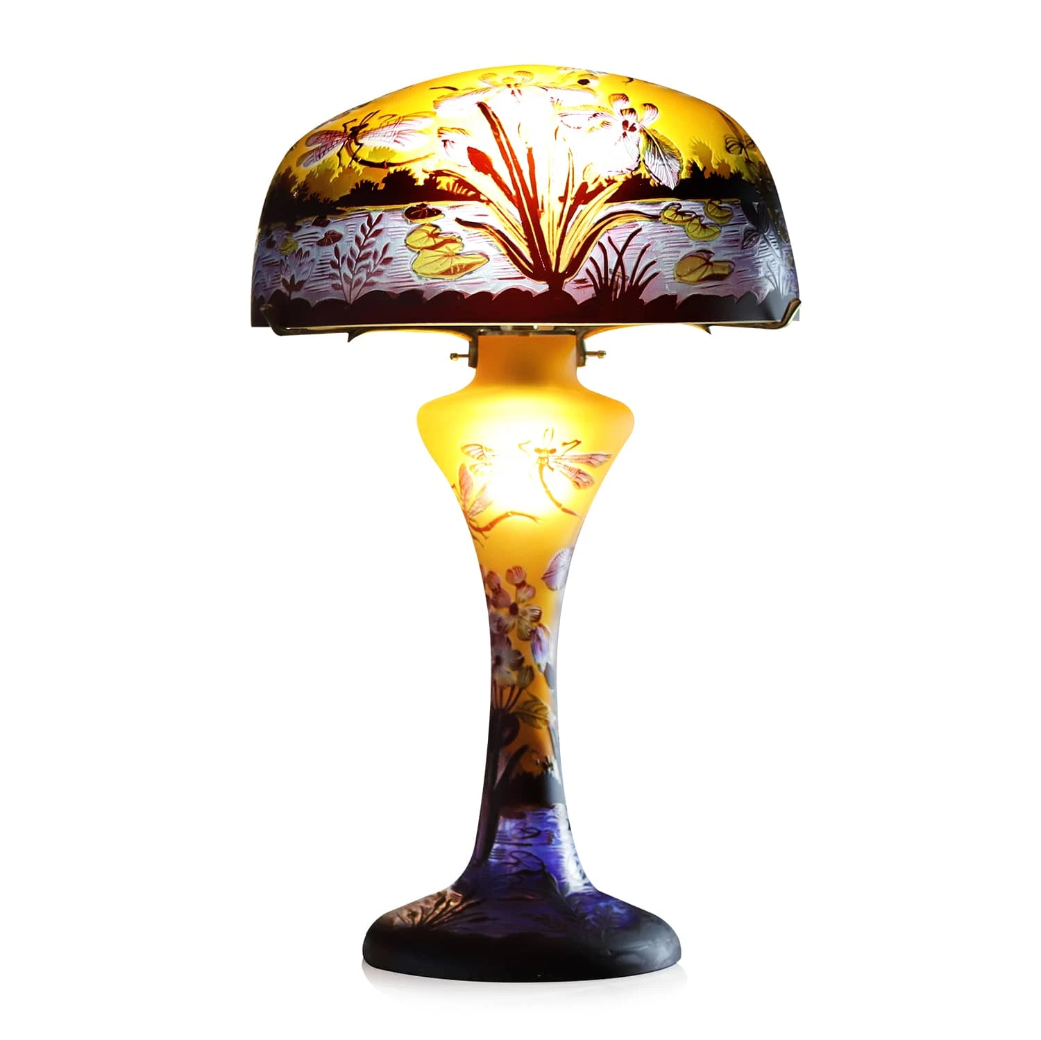 Lampe Pâte De Verre Art Nouveau – D 3 Lampe Pâte De Verre Art Nouveau – D