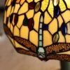 Lampe En Verre Vitrail N°5 -Magasin De Verrerie À Domicile lampe vitrail libellule 2