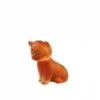 Mini Chatons Assis Ambre Daum -Magasin De Verrerie À Domicile mini chaton ambre daum