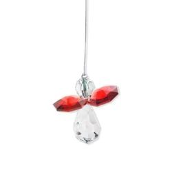 Ornement Ange Cristaux Swarovski Rouge