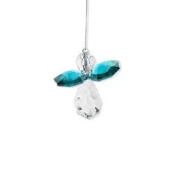 Ornement Ange Cristaux Swarovski -Magasin De Verrerie À Domicile ornement ange cristal turquoise