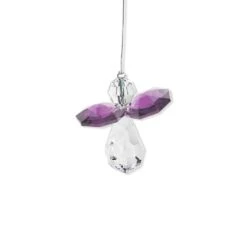 Ornement Ange Cristaux Swarovski -Magasin De Verrerie À Domicile ornement ange violet