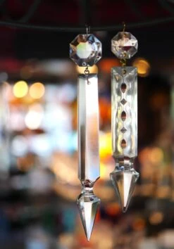 Prisme Cristal Doré Pour Lustre