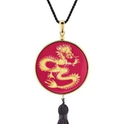 Pendentif Dragon Tianlong Lalique -Magasin De Verrerie À Domicile pendentif dragond tianlong rouge lalique